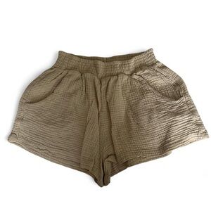 Ocean Drive High Waist Tan Shorts